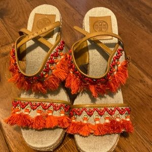 Gorgeous Tory, Burch sandals, size 10 1/2